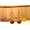 Boucles d'oreilles argent et Cornaline