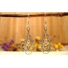 Boucles d'oreilles argent et Citrine