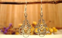 Boucles d'oreilles argent et Citrine