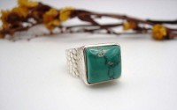 Bague argent avec Turquoise T55