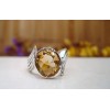 Bague en argent et Citrine T 60