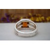 Bague en argent et Cornaline T 59