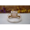 Bague en argent et Calcédoine rose T 57