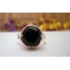 Bague en argent et Onyx noire T 57