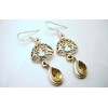 Boucles d'oreilles argent et Citrine.