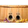 Boucles d'oreilles argent et Onyx noire.