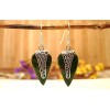 Boucles d'oreilles argent et Jaspe sanguine.