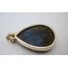 Pendentif argent et labradorite.