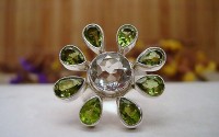 Bague en argent Multi coleur T59.