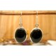 Boucles d'oreilles Onyx noire.