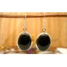 Boucles d'oreilles Onyx noire.