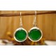 Boucles d'oreilles Onyx vert