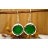 Boucles d'oreilles Onyx vert