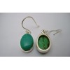 Boucles d'oreille en argent et Turquoise.