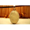 Pendentif en argent et Préhnite.