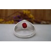 Bague homme en argent et Cornaline T 64