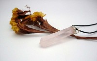 Pendentif en argent et Quartz rose.