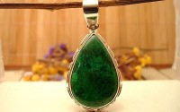 Pendentif en argent et Chrysocolle.