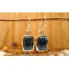 Boucles d'oreilles argent et Azurite.