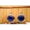 Boucles d'oreille en argent et Lapis lazuli.