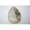 Pierre polie Quartz tourmaline en cabochon.