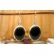 Boucles d'oreilles en argent et Onyx noire.