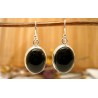 Boucles d'oreilles en argent et Onyx noire.