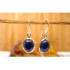 Boucles d'oreille en argent et Lapis lazuli.