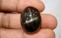 Pierre polis Black star en cabochon.