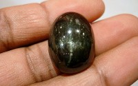 Pierre polis Black star en cabochon.