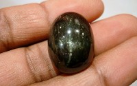 Pierre polis Black star en cabochon.