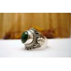 Bague argent avec Malachite T 49