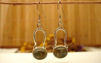 Boucles d'oreilles argent et labradorite