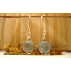 Boucles d'oreilles argent et Labradorite.