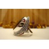 Bague en argent et Oeil de tigre T 55.5