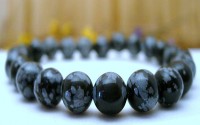 Bracelet en Obsidienne mouchetée 8mm.