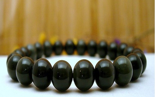 Bracelet en Obsidienne oeil céleste.