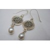 Boucles d'oreille argent et Perle.