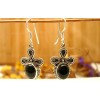 Boucles d'oreille et Onyx noire.