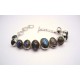 Bracelet argent et labradorites.