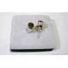 Boucles d'oreille en argent et Tourmaline vert..