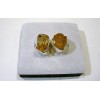 Boucles d'oreille en argent et Citrine brute.