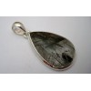 Pendentif en argent et Quartz tourmaline.