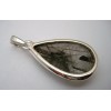 Pendentif en argent et Quartz tourmaline.