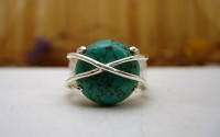 Bague argent et Turquoise T 58.5