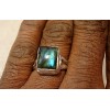 Bague en argent et Labradorite T 57