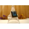 Bague en argent et Labradorite T 57