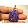 Pendentif argent et Charoite.