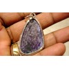 Pendentif argent et Charoite.