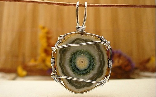 Pendentif argent et Agate..